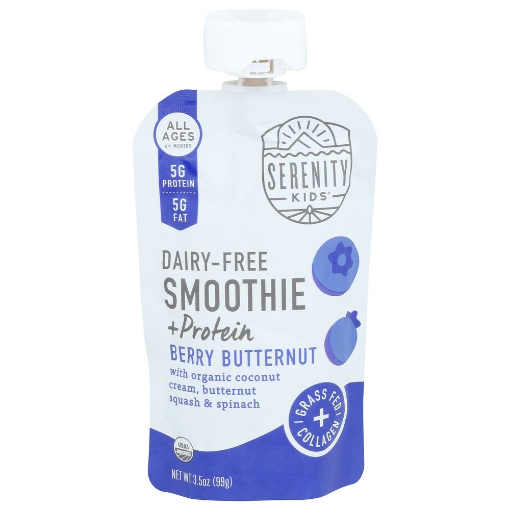 Serenity Kids Dairy Free Berry and Butternut Smoothie Plus Protein, 3.5 Ounce -- 6 per case