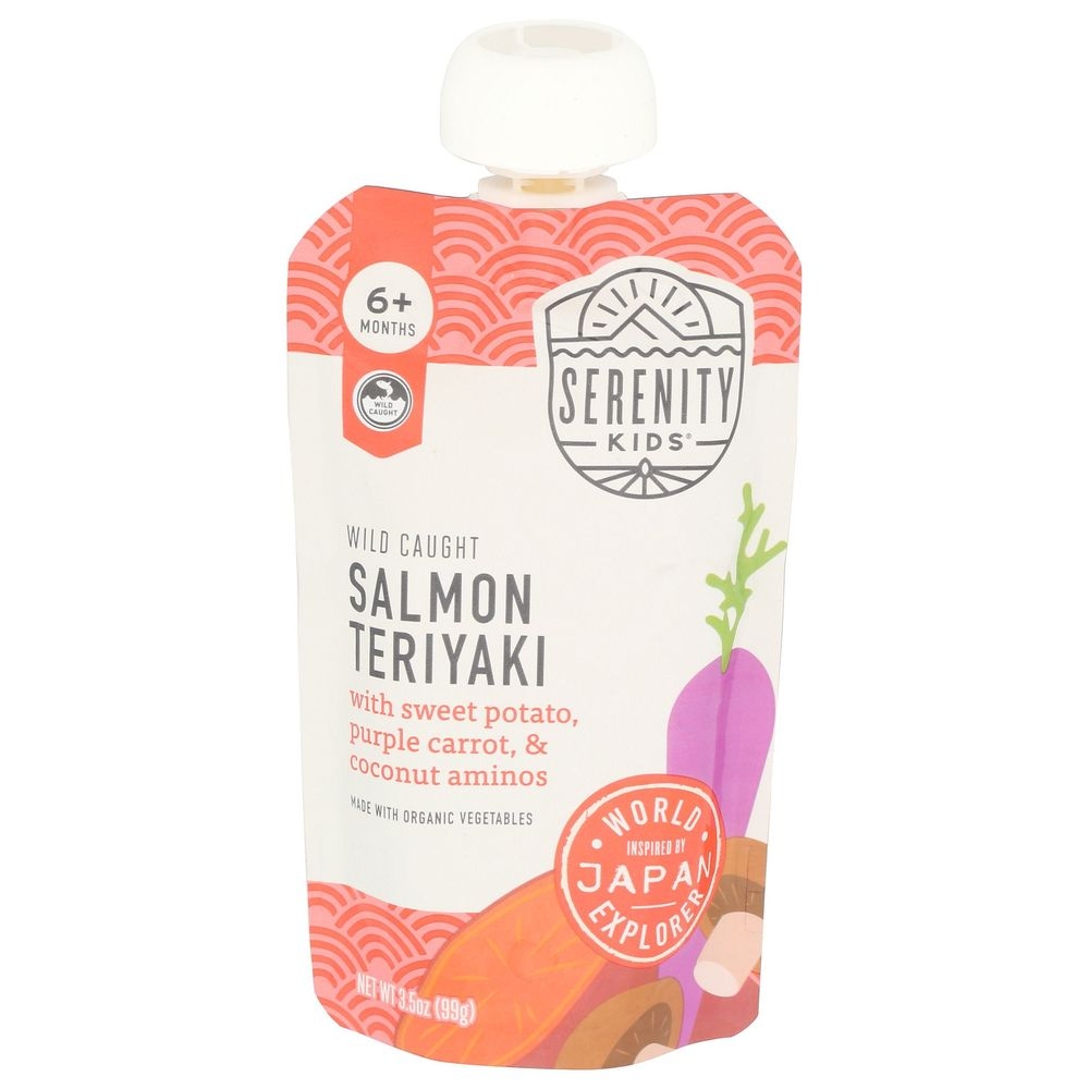 Serenity Kids Salmon Teriyaki for 6 Plus Month Kids, 3.5 Ounce -- 6 per case