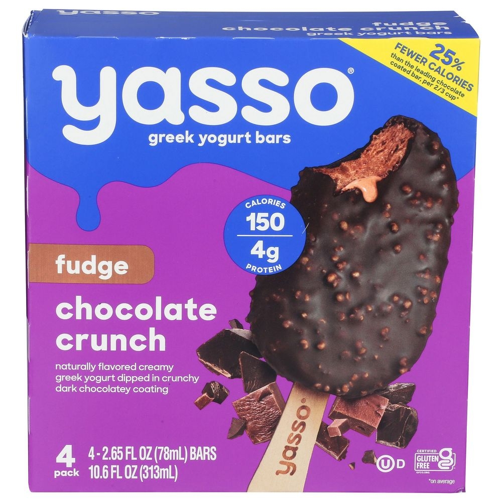 Yasso Chocolate Crunch Fudge Greek Yogurt Bar, 2.65 Fluid Ounce -- 32 per case