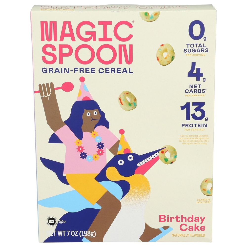Magic Spoon Birthday Cake Grain Free Cereal, 7 Ounce -- 8 per case