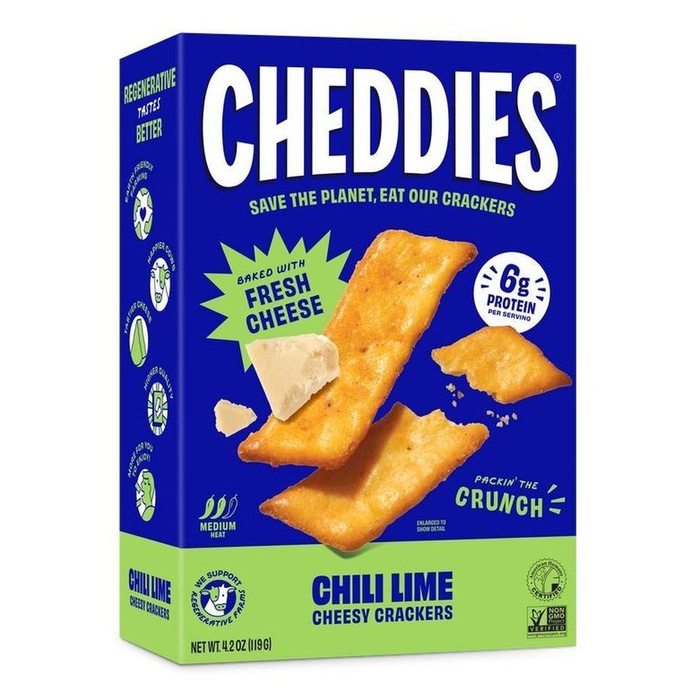 Cheddies Chili Lime Cracker, 4.2 Ounce -- 6 per case