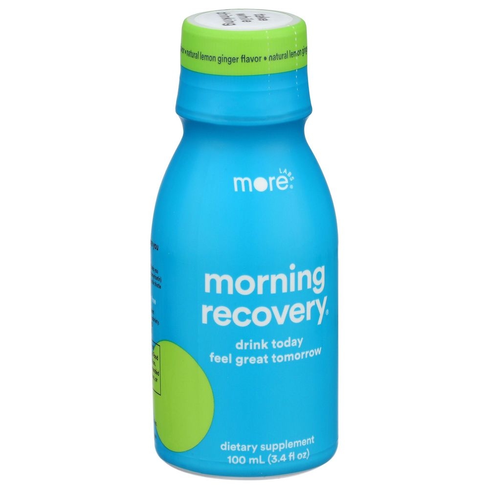 More Labs Morning Recovery Lemon Ginger Flavor Energy Shot, 3.4 Fluid Ounce -- 6 per case