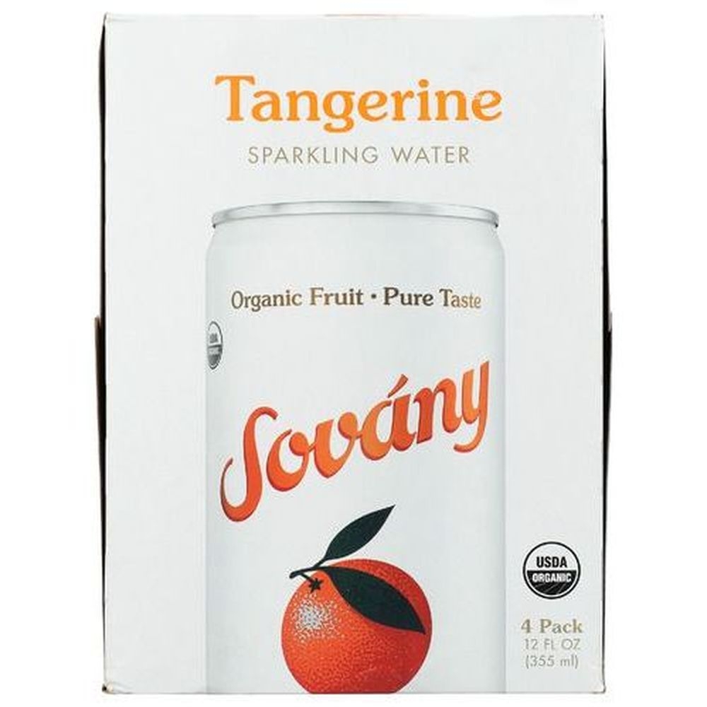 Sovany Organic Tangerine Sparkling Water, 48 Fluid Ounce -- 6 per case
