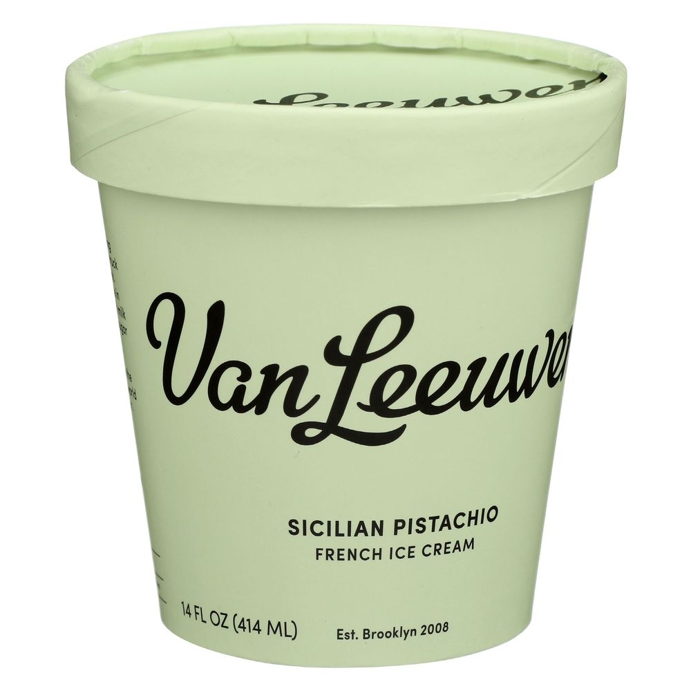 Van Leeuwen Sicilian Pistachio French Ice Cream, 14 Fluid Ounce -- 8 per case