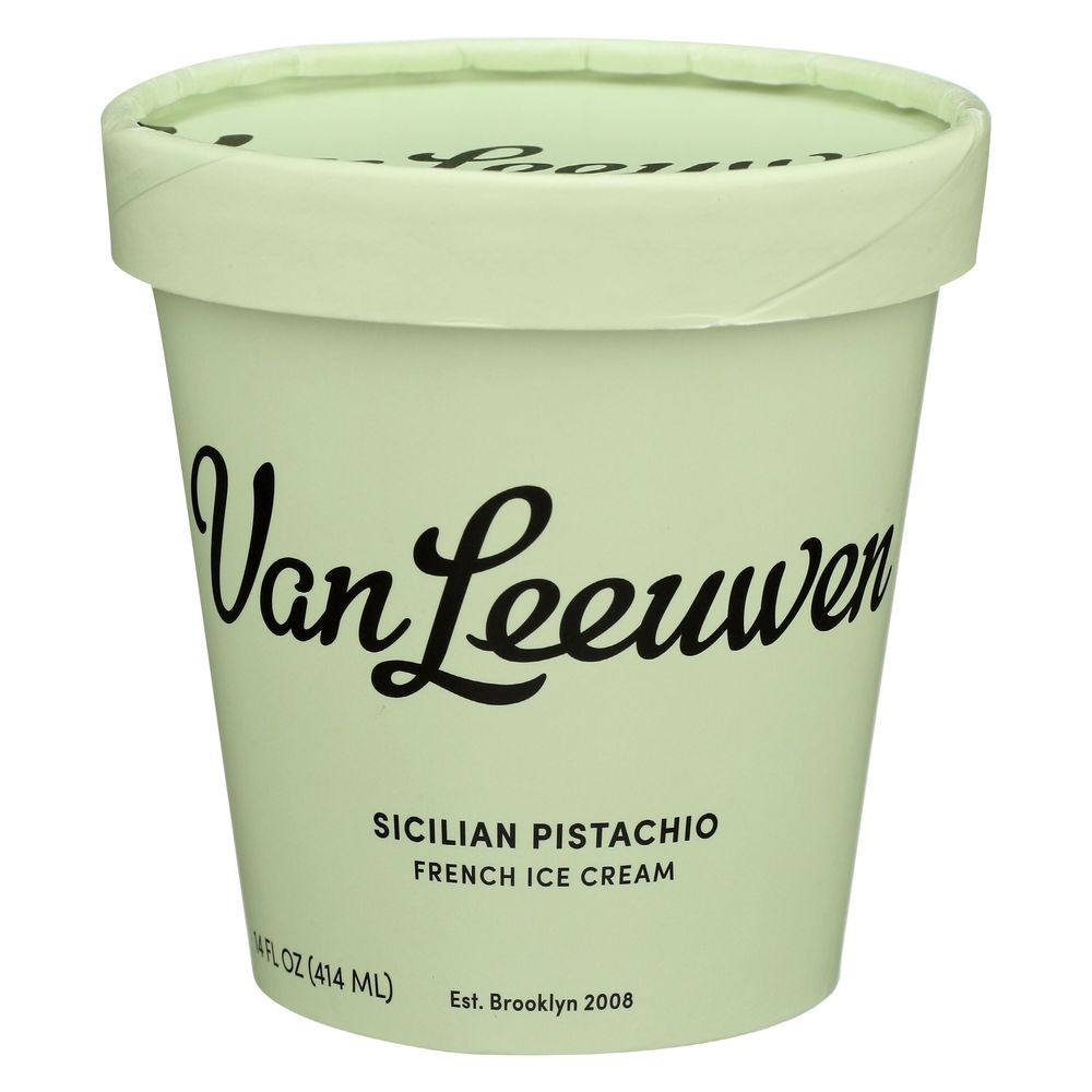 Van Leeuwen Sicilian Pistachio French Ice Cream, 14 Fluid Ounce -- 8 per case