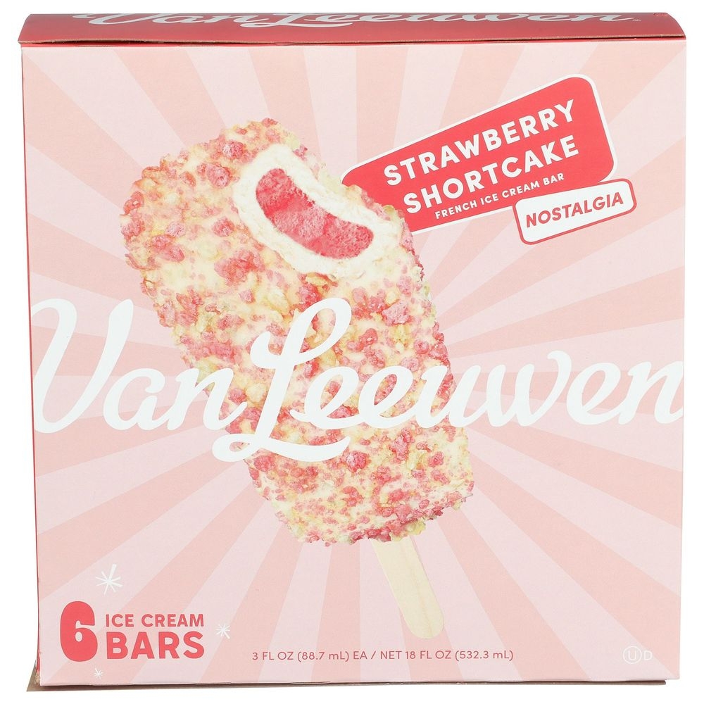 Van Leeuwen Strawberry Shortcake French Ice Cream Bar, 18 Fluid Ounce -- 6 per case