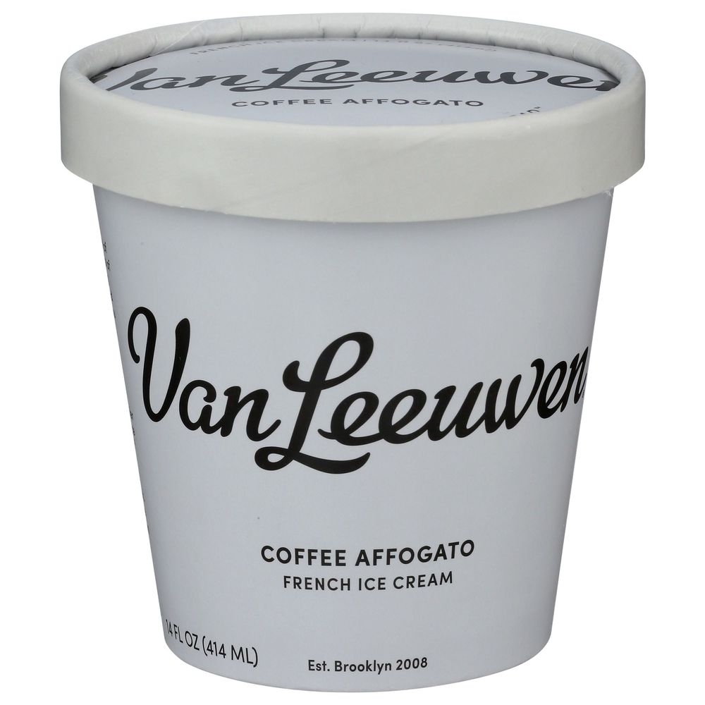Van Leeuwen Coffee Affogato French Ice Cream, 14 Fluid Ounce -- 8 per case