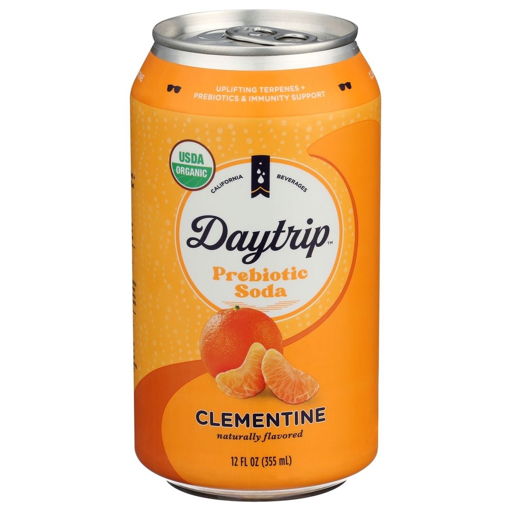 Daytrip Organic Clementine Prebiotic Soda, 12 Fluid Ounce -- 12 per case