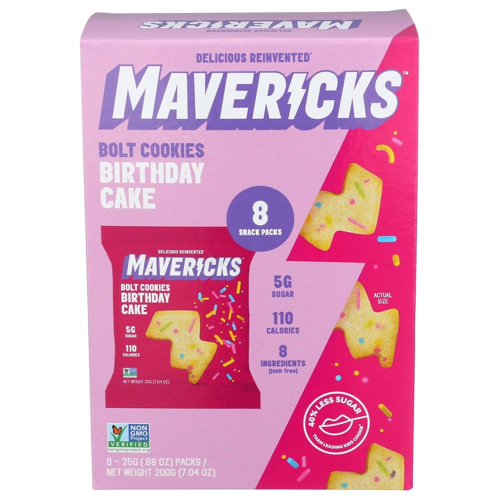 Mavericks Birthday Cake Bolt Cookies, 7.04 Ounce -- 6 per case