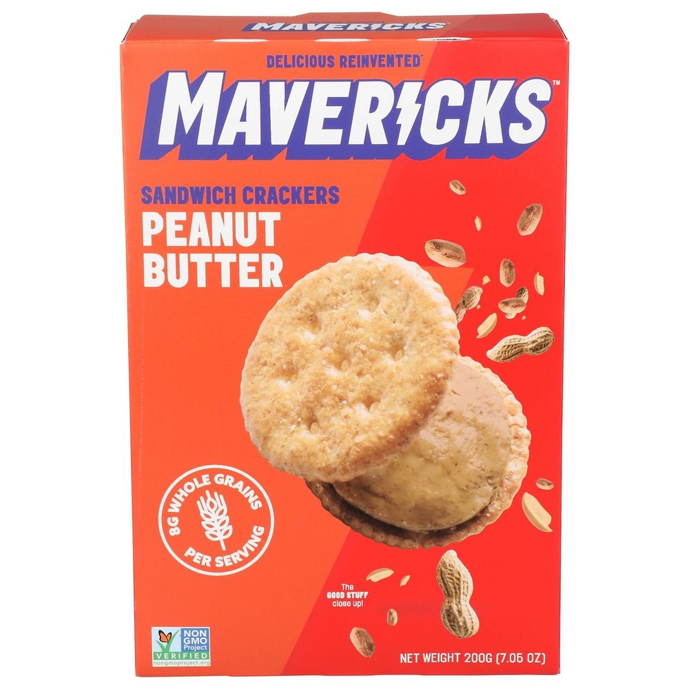 Mavericks Peanut Butter Sandwich Cracker, 7.05 Ounce -- 8 per case