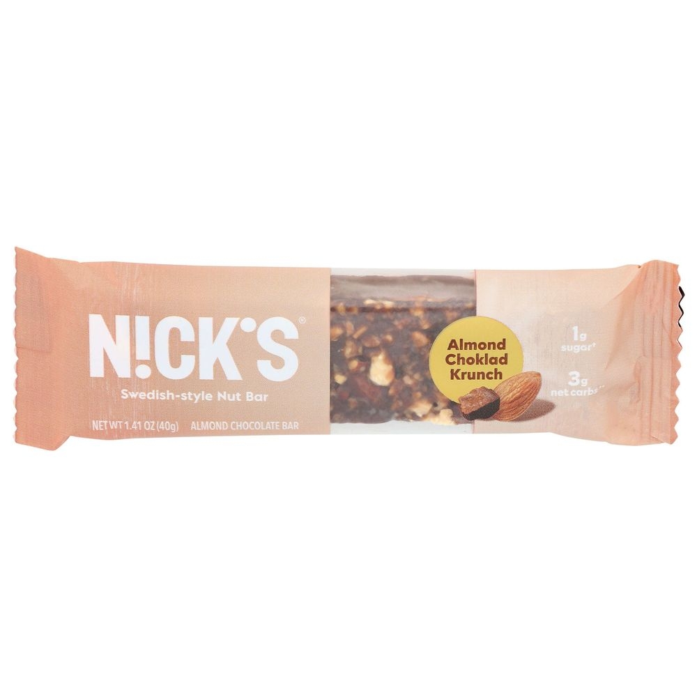 Nicks Almond Choklad Krunch Bar, 1.41 Ounce -- 12 per case