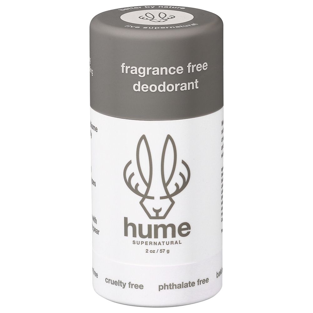 Hume Supernatural Fragrance Free Deodorant, 2 Ounce