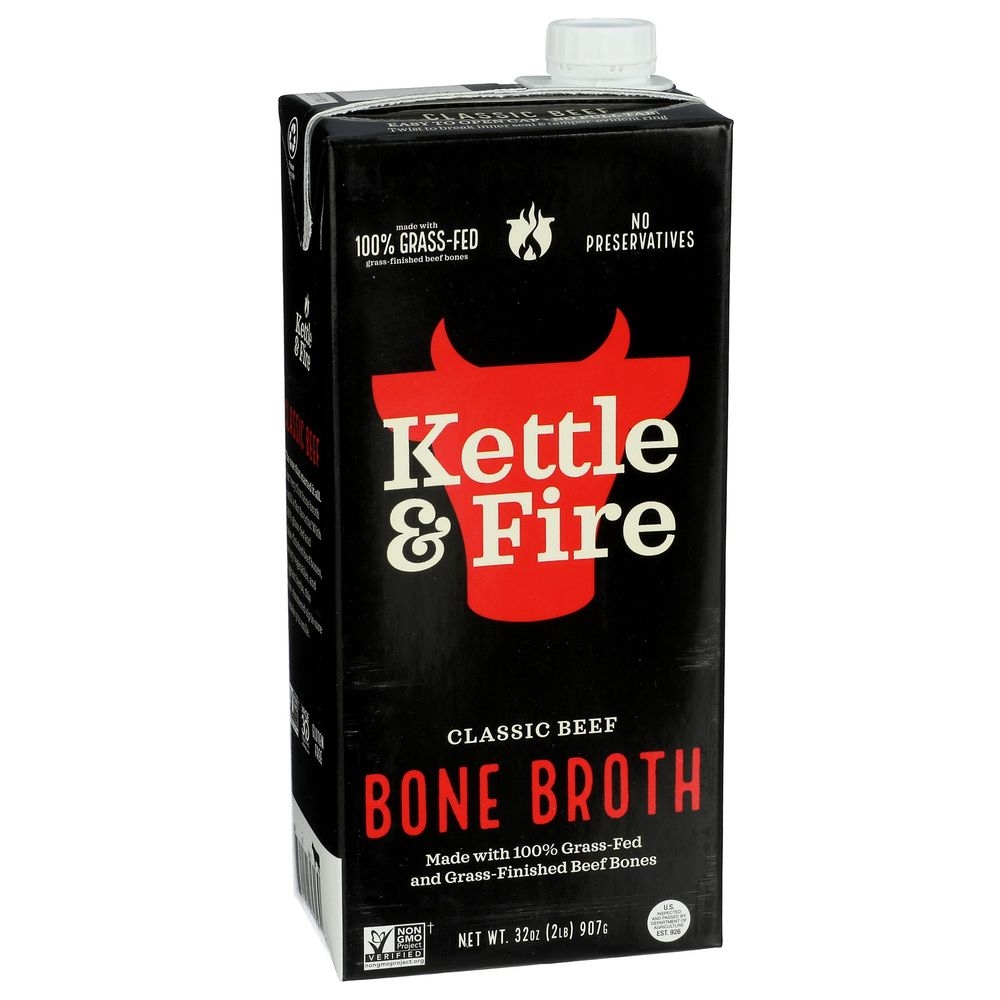Kettle and Fire Classic Beef Bone Broth, 32 Ounce -- 8 per case