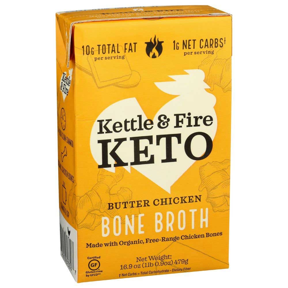 Kettle and Fire Keto Butter Chicken Bone Broth, 16.9 Ounce -- 6 per case