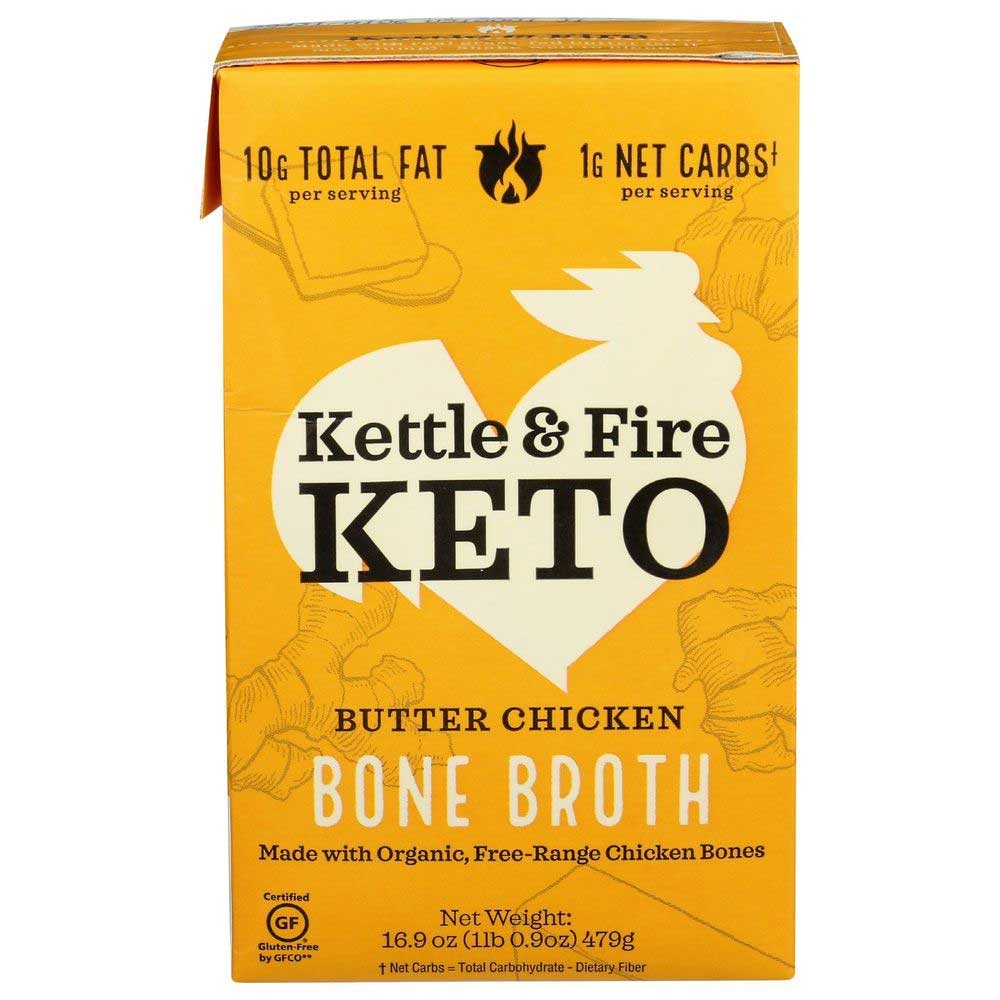 Kettle and Fire Keto Butter Chicken Bone Broth, 16.9 Ounce -- 6 per case