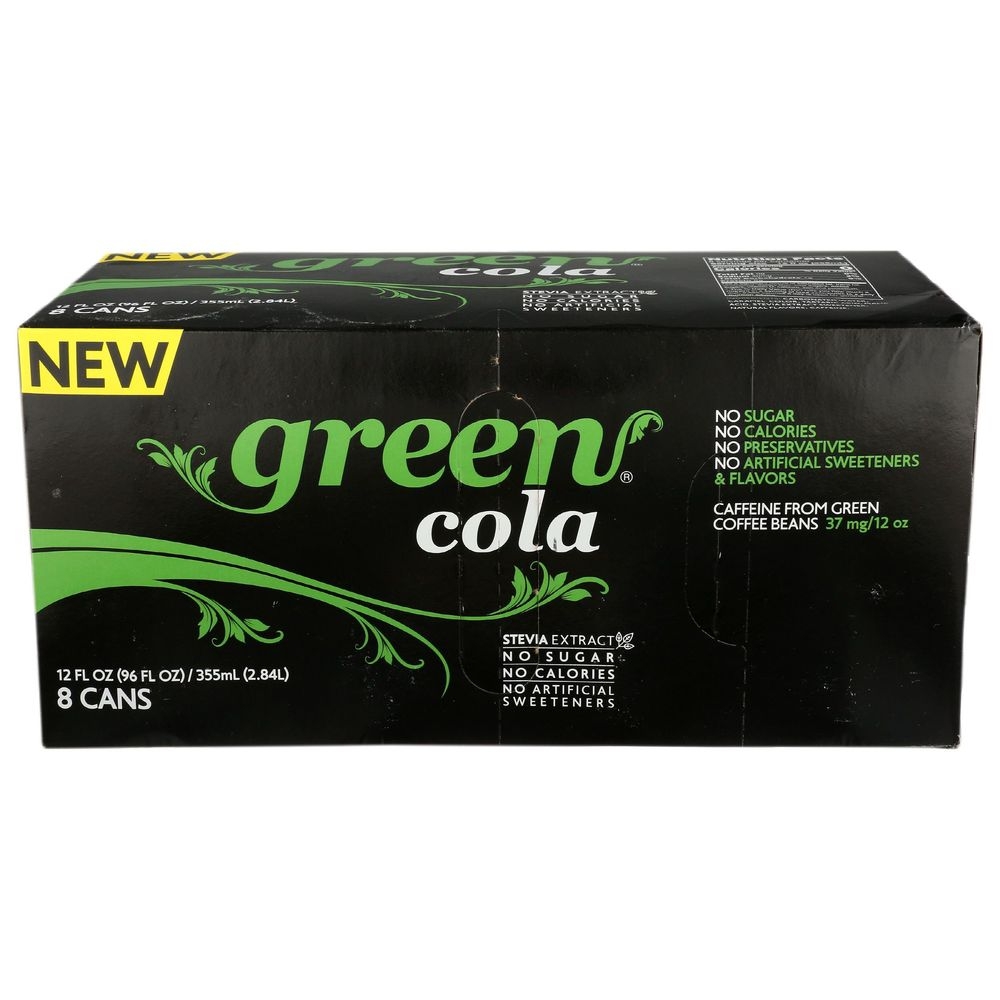 Green Sugar Free Cola Soda, 96 Fluid Ounce -- 3 per case