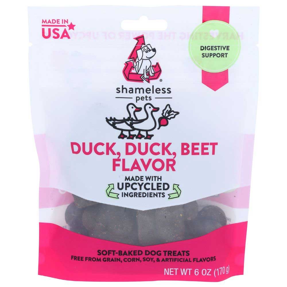 Shameless Pets Duck Duck Beet Flavor Soft Baked Dog Treat, 6 Ounce -- 6 per case