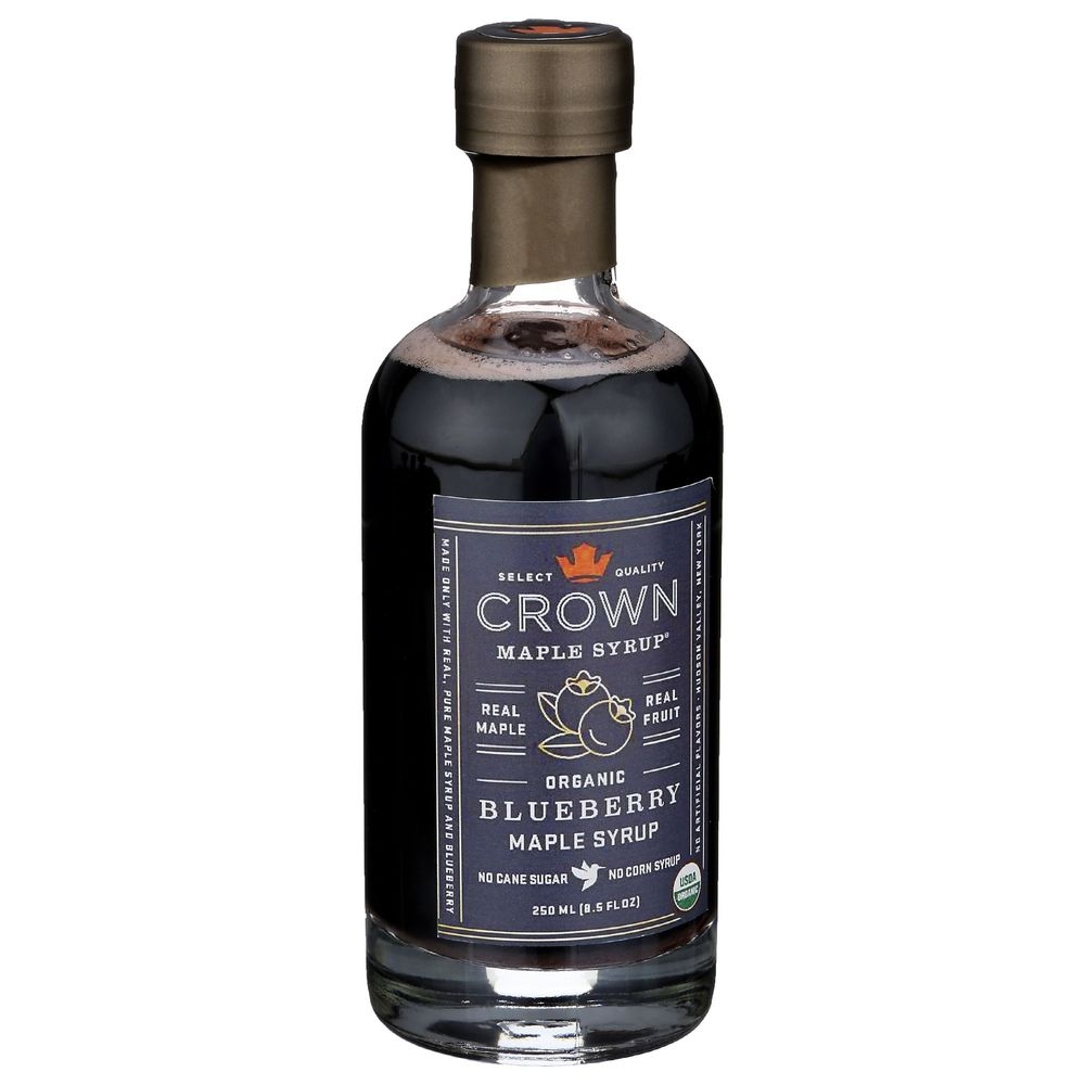 Crown Maple Organic Blueberry Maple Syrup, 8.5 Fluid Ounce -- 8 per case