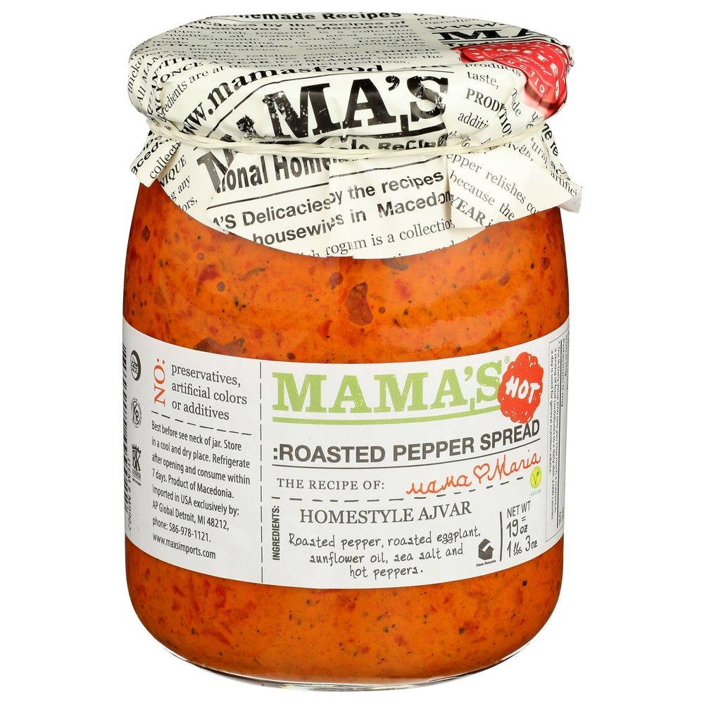Mamas Hot Roasted Pepper Spread, 19 Ounce -- 6 per case
