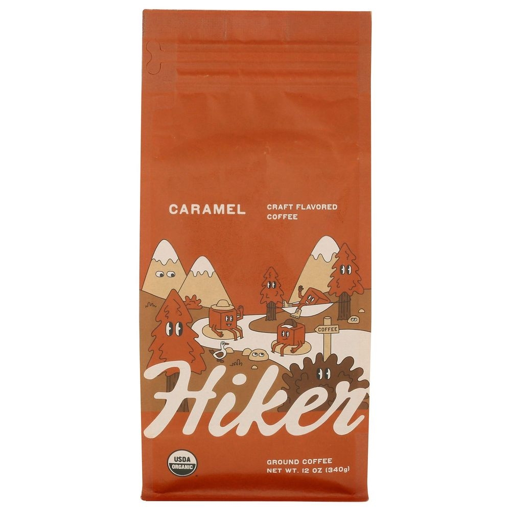 Hiker Caramel Ground Coffee, 12 Ounce -- 6 per case