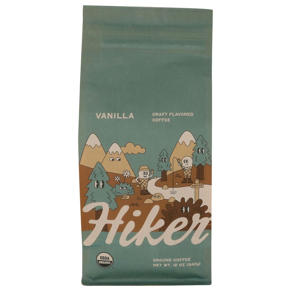 Hiker Vanilla Ground Coffee, 12 Ounce -- 6 per case