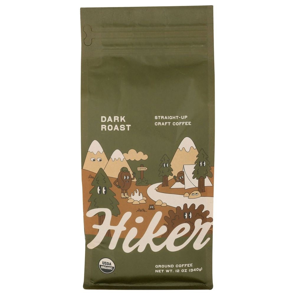 Hiker Dark Roast Ground Coffee, 12 Ounce -- 6 per case