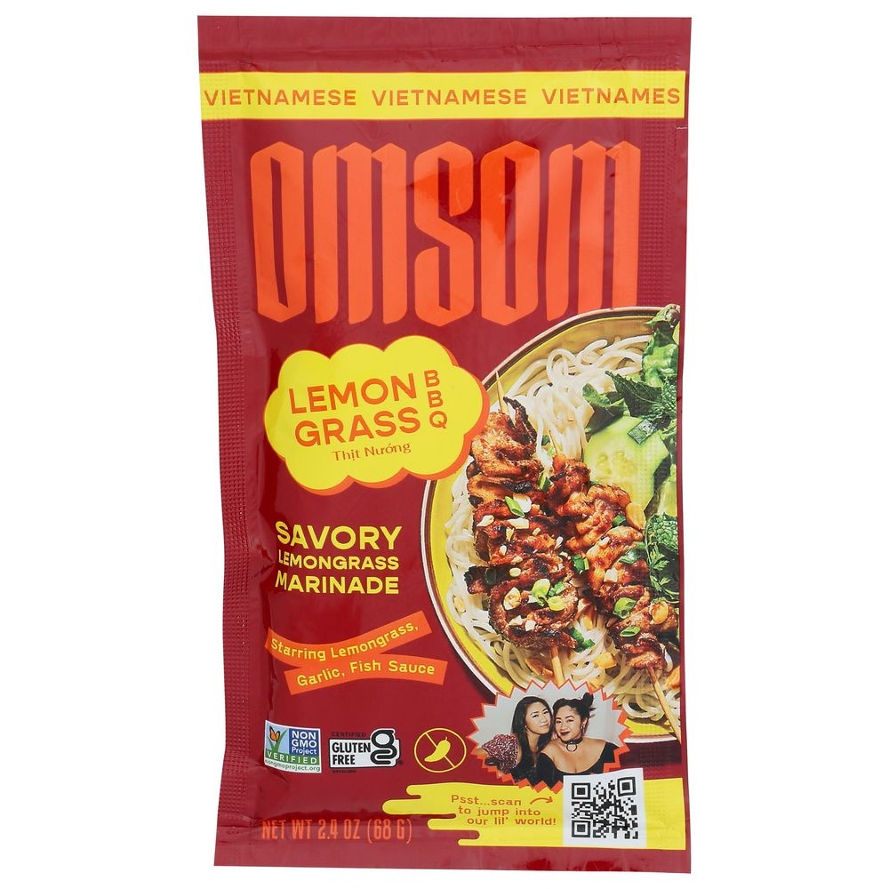 Omsom Vietnamese Savory Lemongrass Bbq Marinade, 2.4 Fluid Ounce -- 8 per case