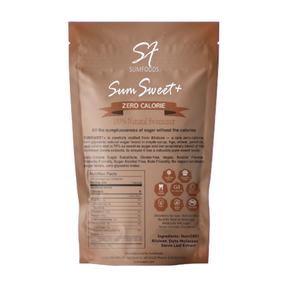 Sumsweet Plus Zero Calorie Brown Sweetener Blend, 16 Ounce -- 8 per case