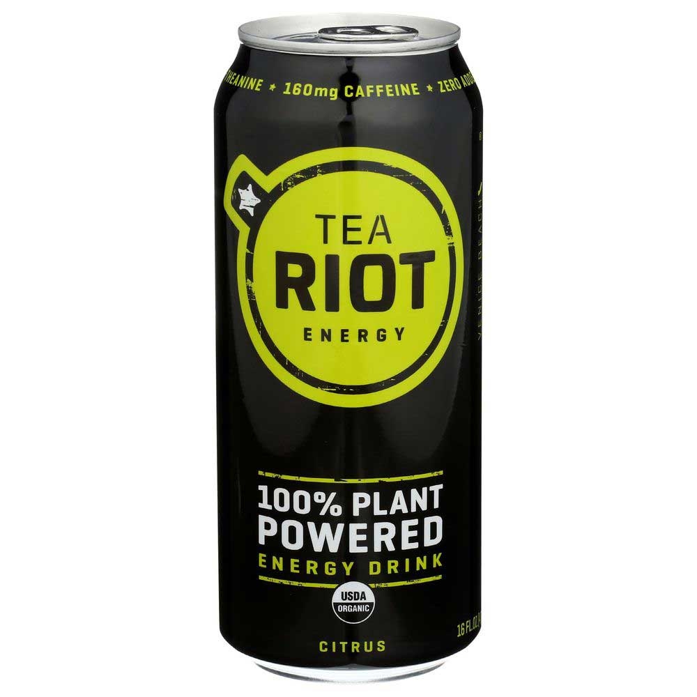Teariot Organic Citrus Plant Based Energy Drink, 16 Ounce -- 12 per case