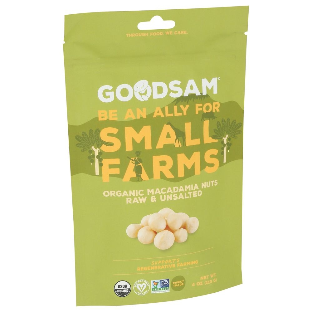 Goodsam Raw and Unsalted Macadamia Nuts, 4 Ounce -- 8 per case