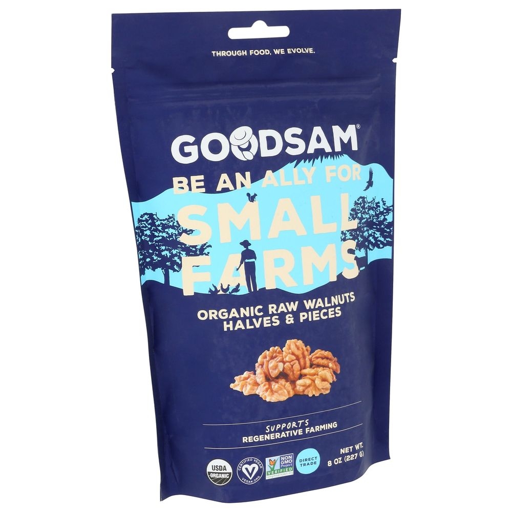 Goodsam Organic Raw Walnuts Halves and Pieces, 8 Ounce -- 8 per case
