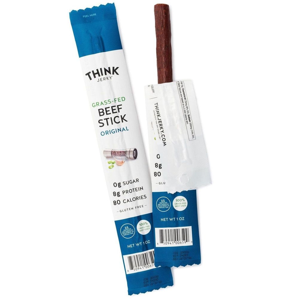 Think Jerky Original Beef Sticks, 5 count -- 10 per case