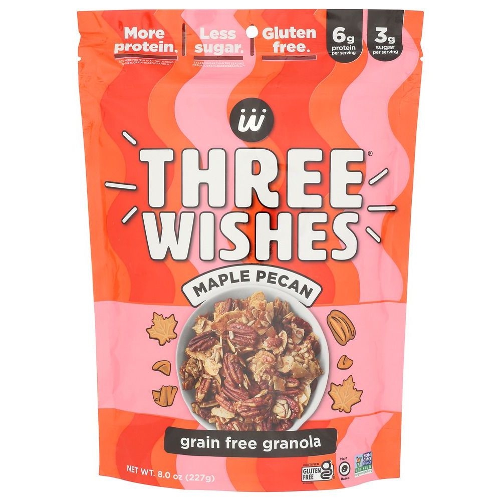 Three Wishes Maple Pecan Granola, 8 Ounce -- 8 per case