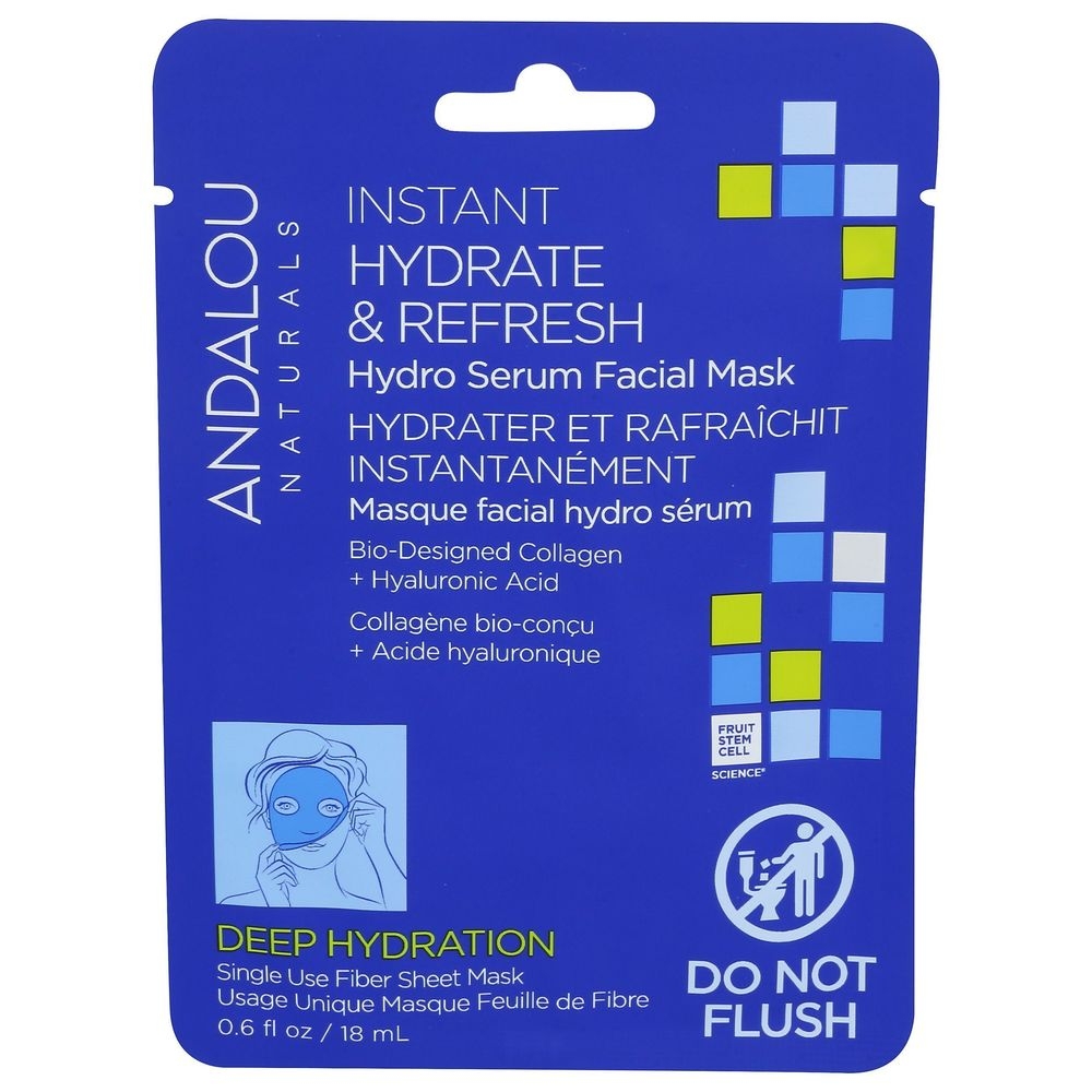Andalou Naturals Instant Hydrate and Refresh Facial Mask, 0.6 Fluid Ounce -- 6 per case