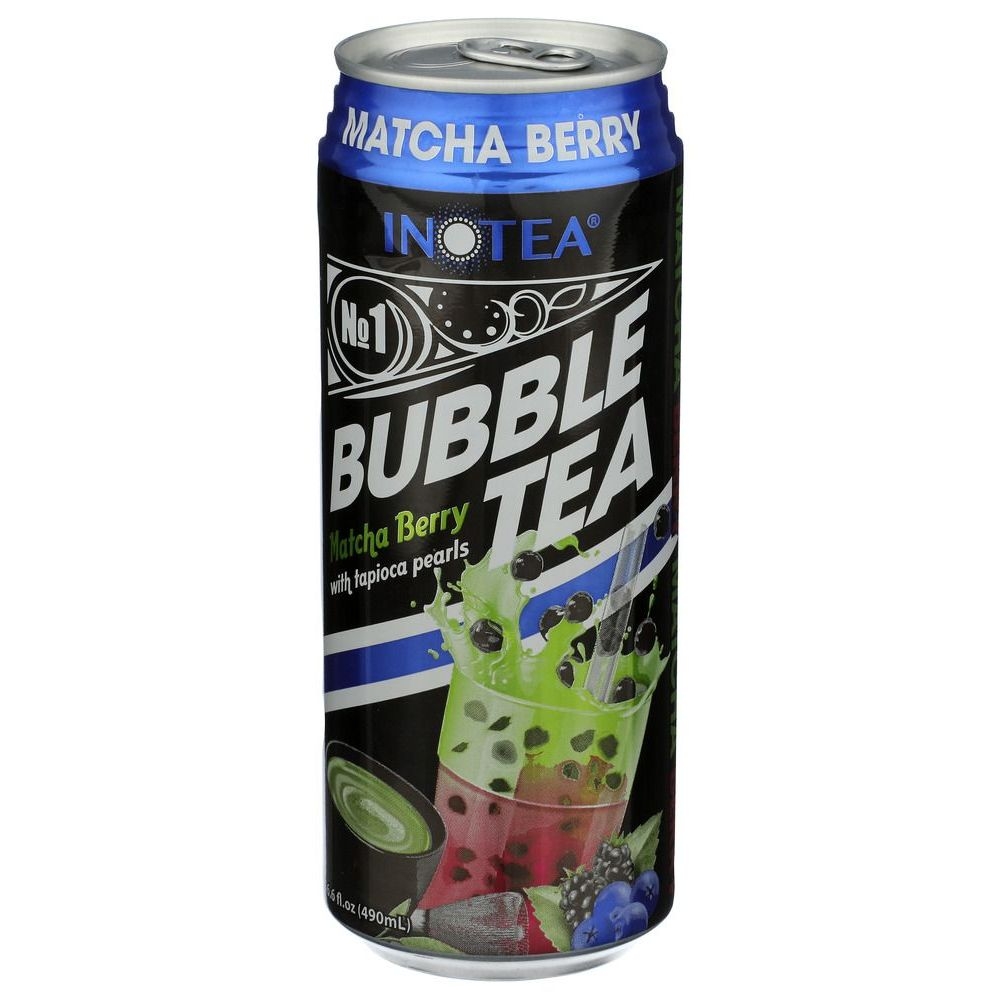 Inotea Matcha Berry Bubble Tea, 16.6 Fluid Ounce -- 12 per case
