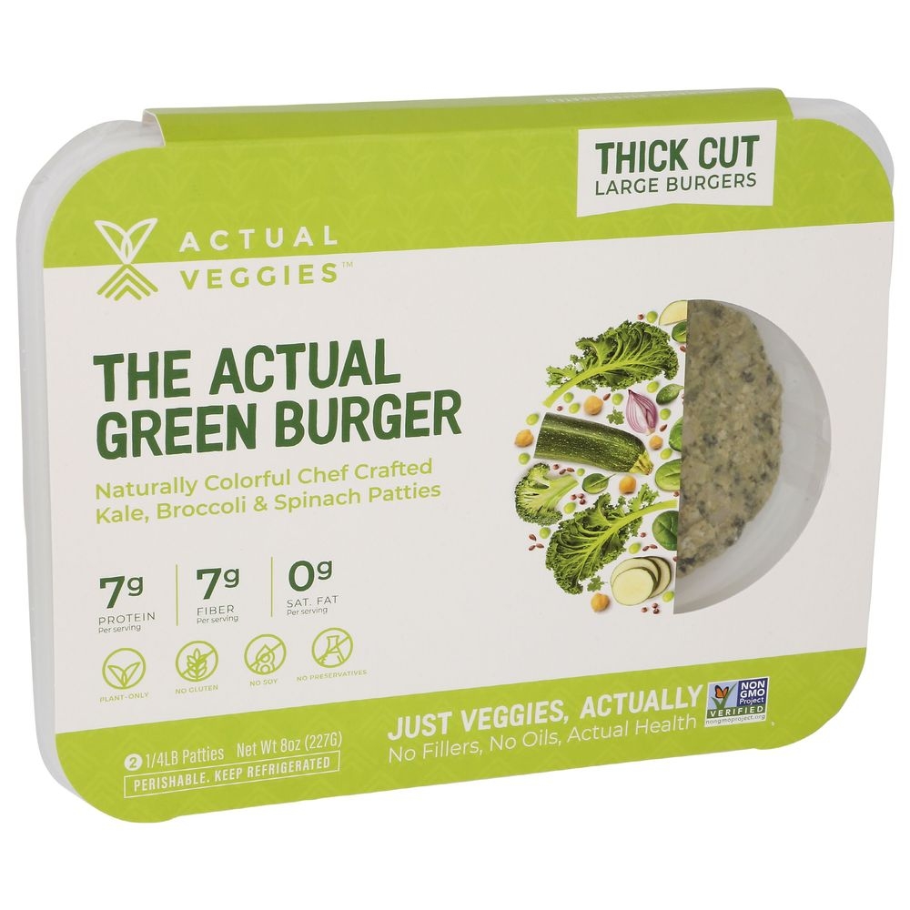 Actual Veggies The Actual Green Burger, 8 Ounce -- 6 per case