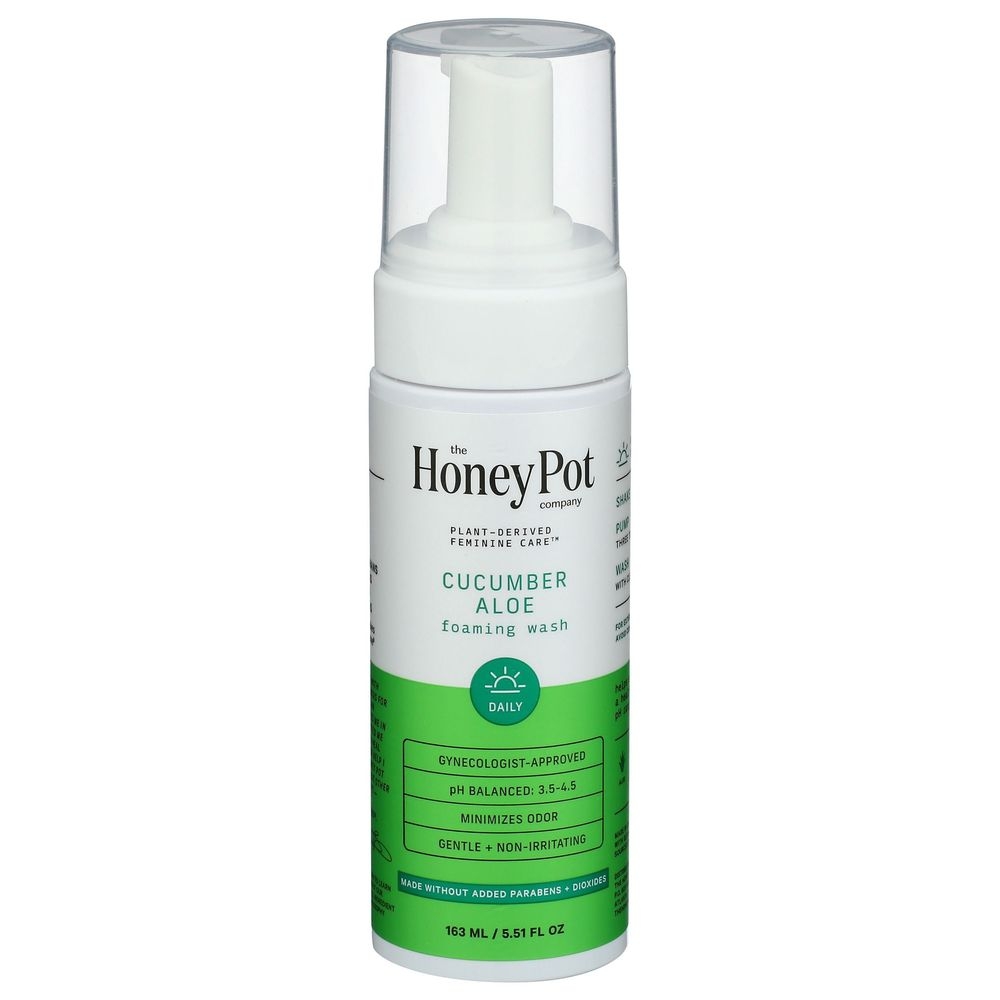 The Honey Pot Wash Cucumber and Aloe Foaming Wash, 5.51 Fluid Ounce