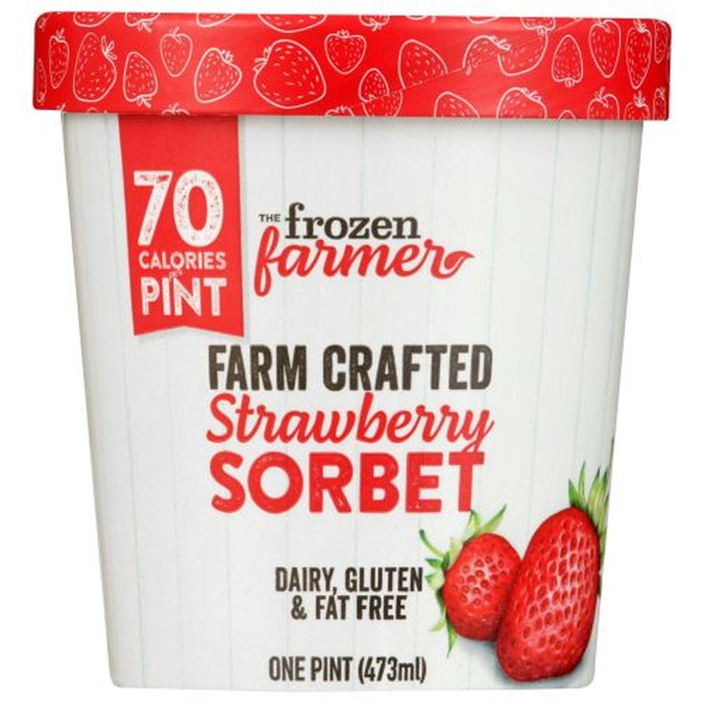The Frozen Farmer Strawberry Sorbet, 16 Ounce -- 8 per case