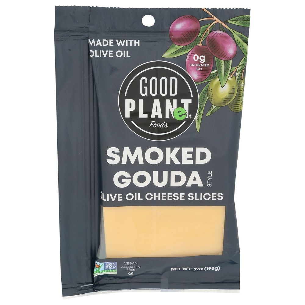 Good Plant Smoked Gouda Style Olive Oil Cheese Slice, 7 Ounce -- 7 per case