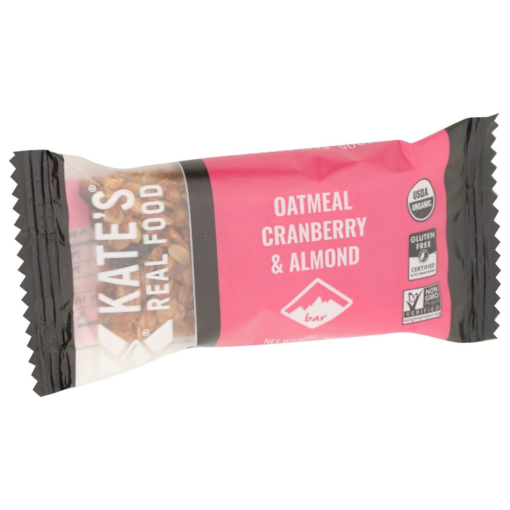 Kates Real Food Organic Cranberry Almond Oatmeal Energy Bar, 2.2 Ounce -- 12 per case