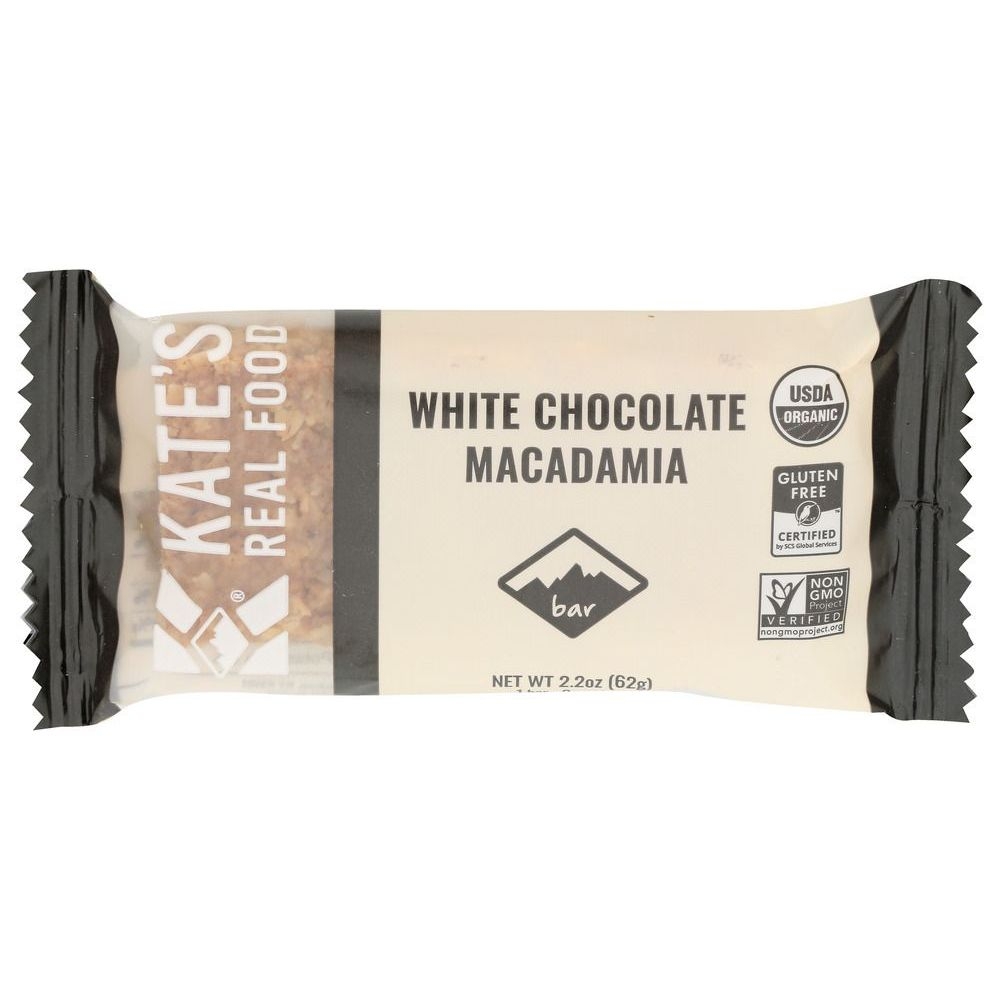 Kates Real Food White Chocolate Macadamia Granola Bar, 2.2 Ounce -- 12 per case