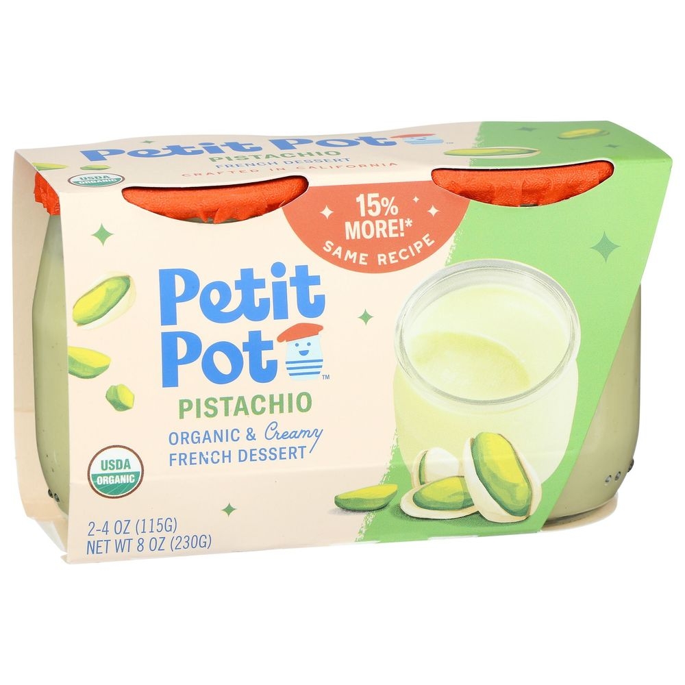Petit Pot Organic Pistachio Pudding, 8 Ounce -- 4 per case