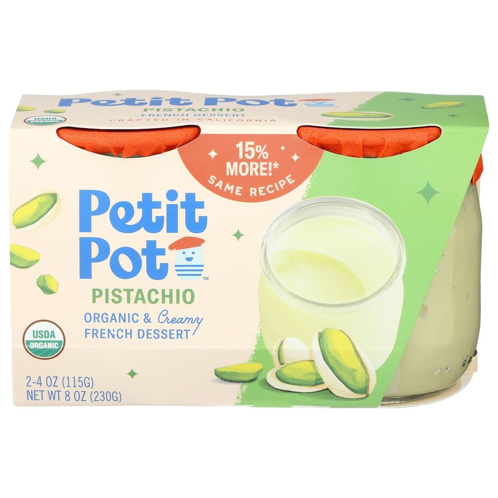 Petit Pot Organic Pistachio Pudding, 8 Ounce -- 4 per case