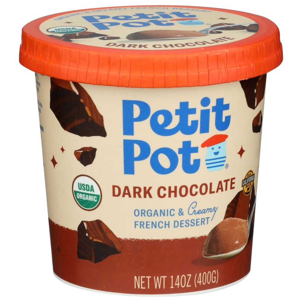 Petit Pot Organic Dark Chocolate French Dessert, 14 Ounce -- 6 per case.