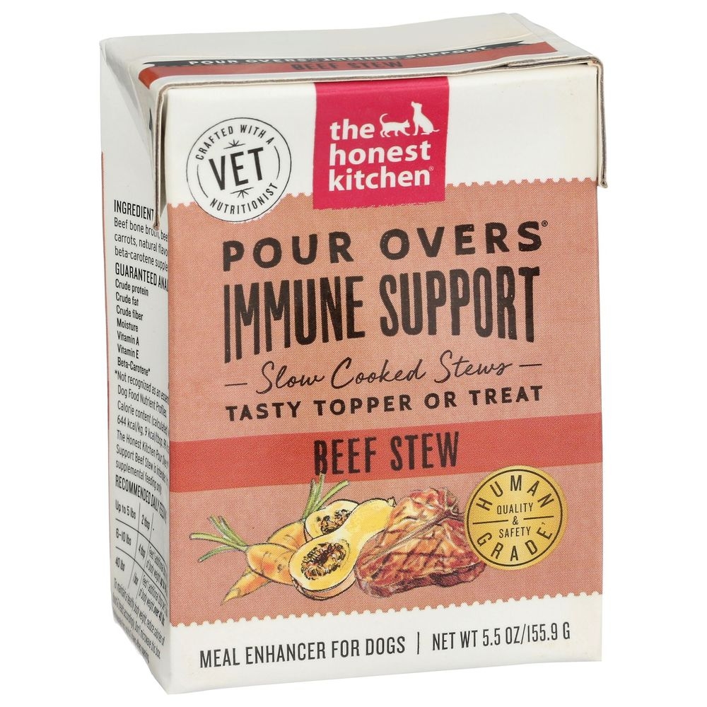 The Honest Kitchen Pour Overs Immune Support Beef Stew Dog Food, 5.5 Ounce -- 12 per case