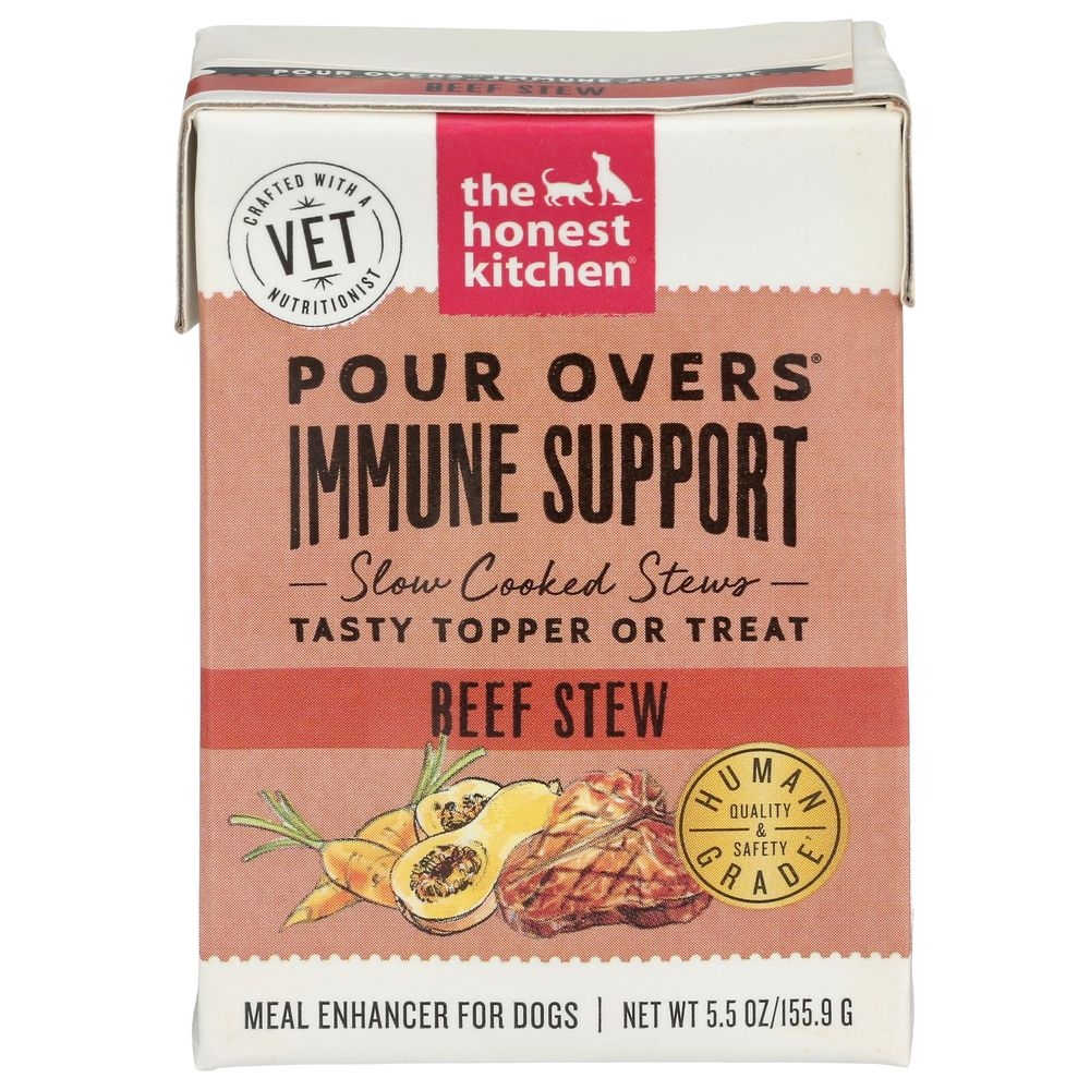 The Honest Kitchen Pour Overs Immune Support Beef Stew Dog Food, 5.5 Ounce -- 12 per case