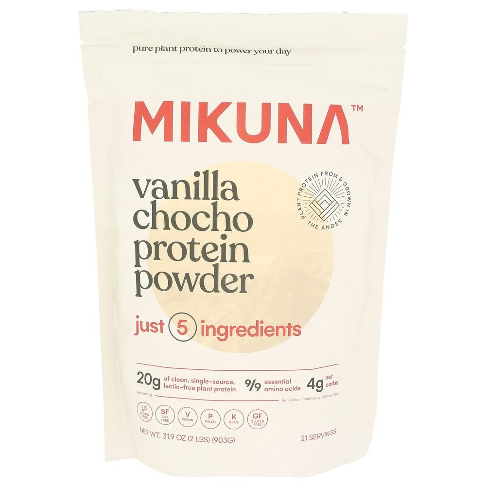 Mikuna Chocho Vanilla Superfood Protein Powder, 31.9 Ounce