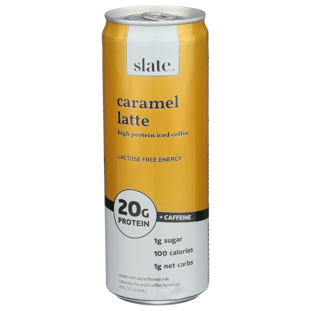 Slate Ultra Filtered Caramel Latte Protein Iced Coffee, 11 Fluid Ounce -- 12 per case