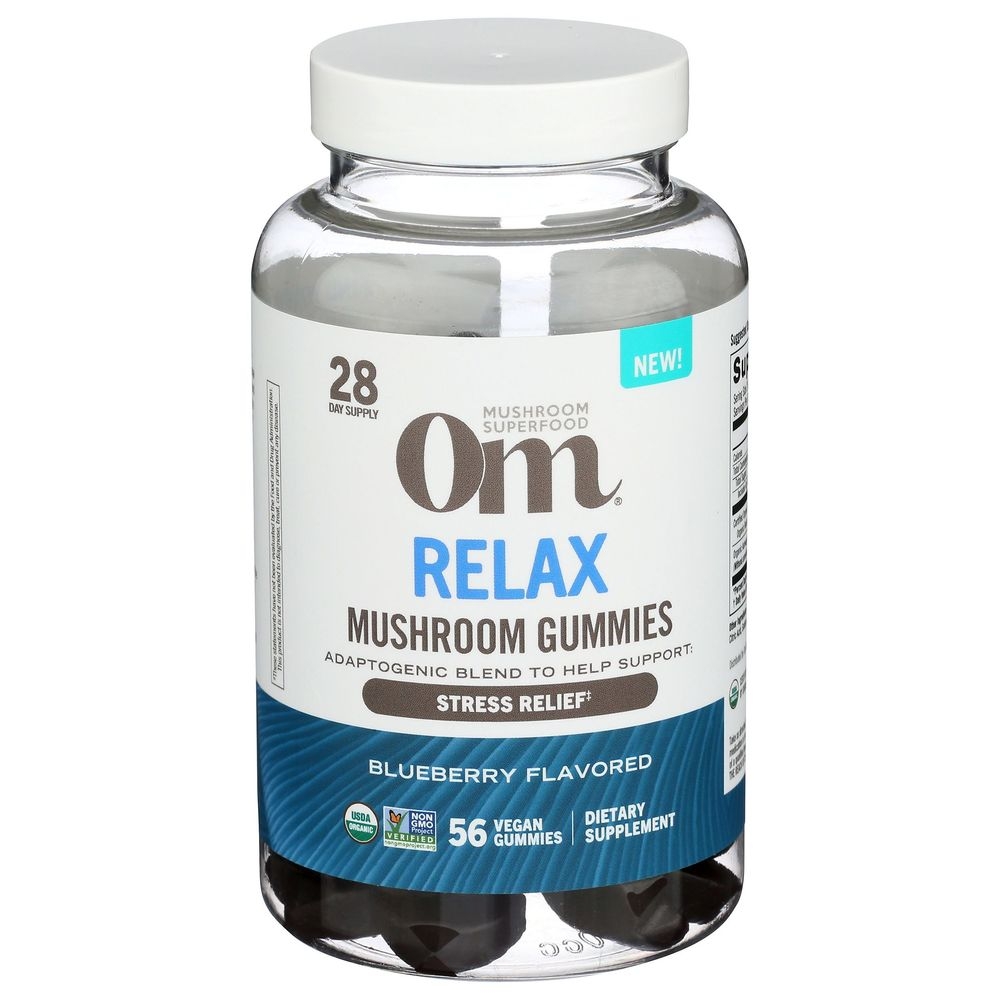 Om Organic Relax Stress Relief Mushroom Gummies, 56 count