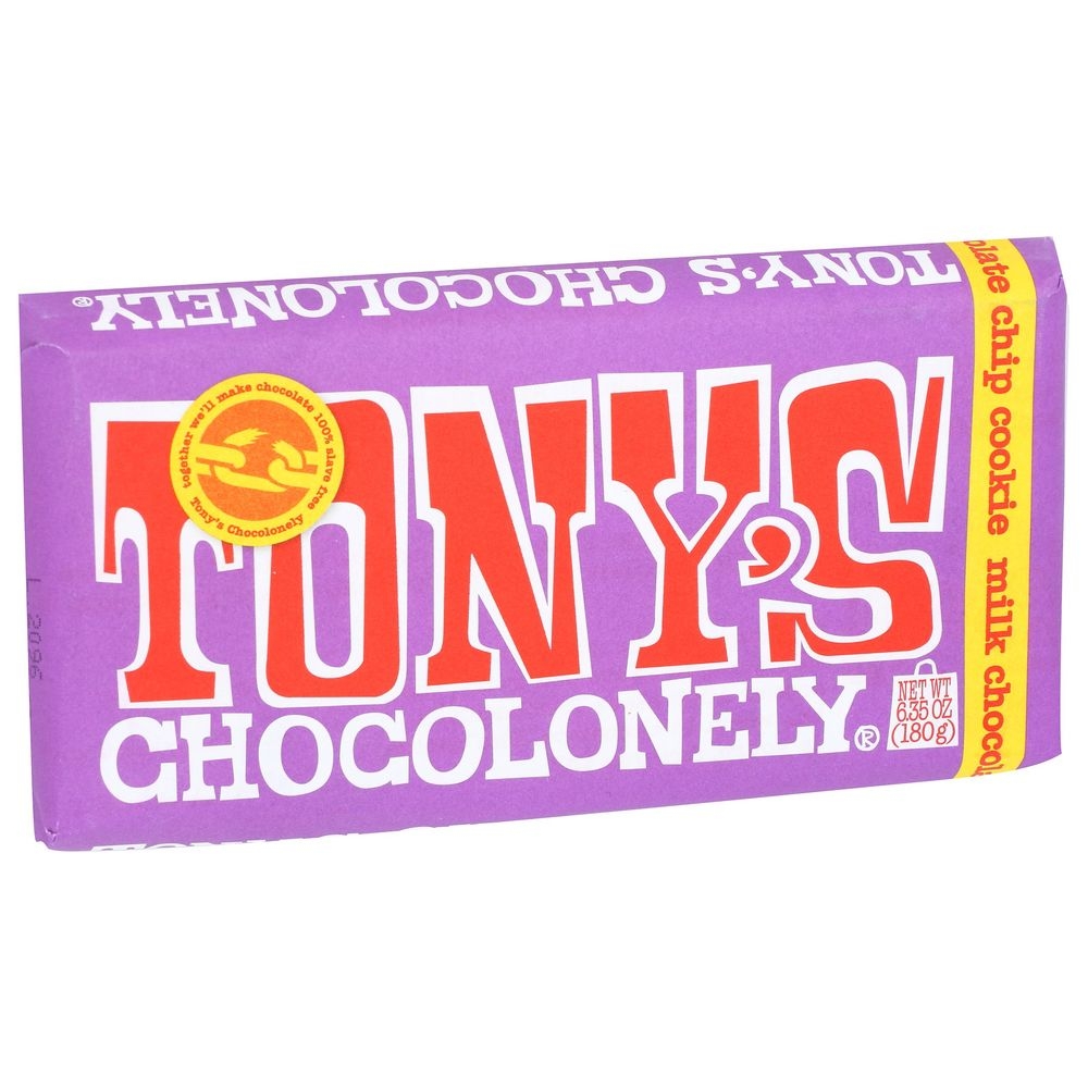Tonys Chocolonely Milk Chocolate with Chocolate Chip Cookie, 6.35 Ounce -- 15 per case
